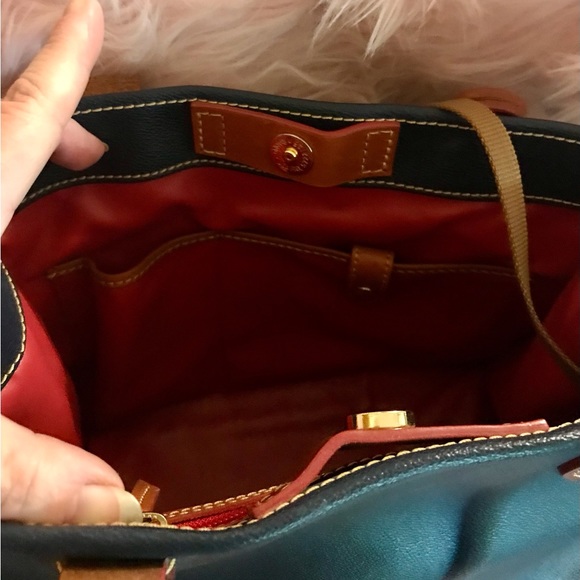 Leather Navy Blue Satchel - Picture 3 of 9